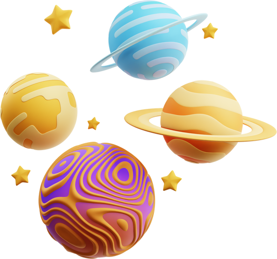 3D Planets Illustration