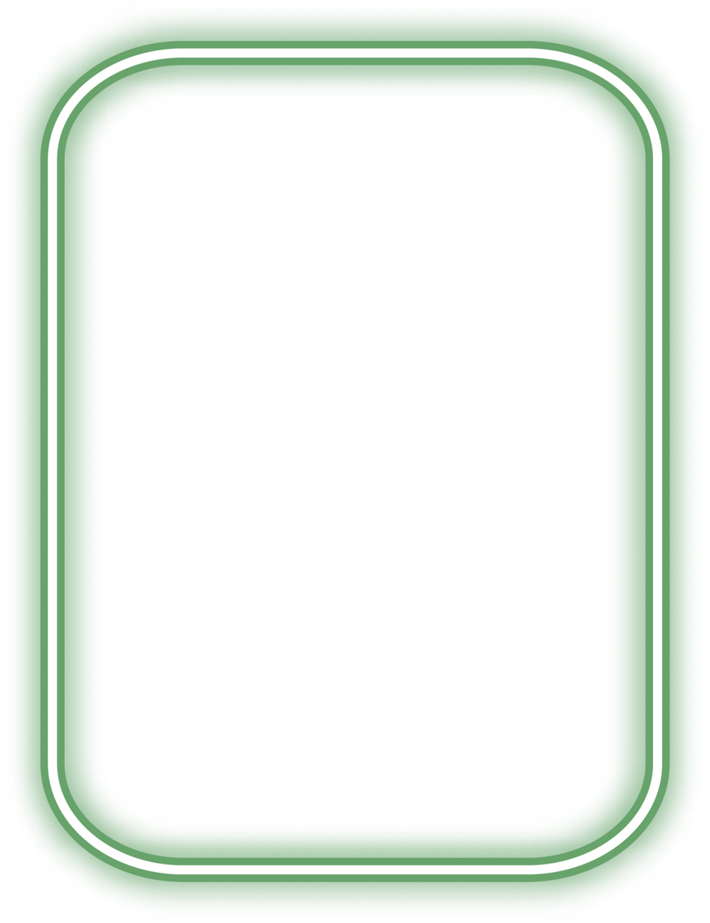 Green Neon Rounded Frame