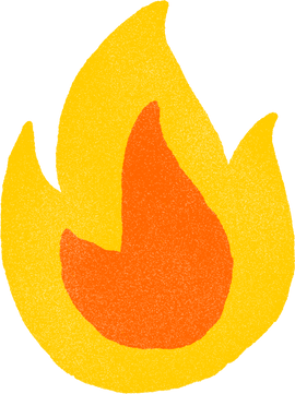 Yellow and Orange Flame Illustration